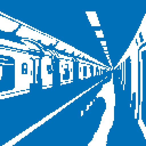 Subway metro train in tunnel, communicating via radio