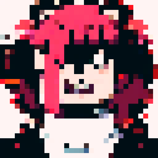 anime style hippo portrait.