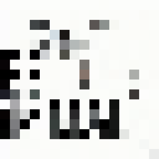 Create a close-up pixel art portrait of a fierce 16x16 game icon featuring a binturong standing on a tree branch, looking at the viewer, all rendered in classic pixel art style.