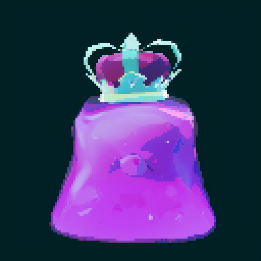 Gelatinous cube wearing crown