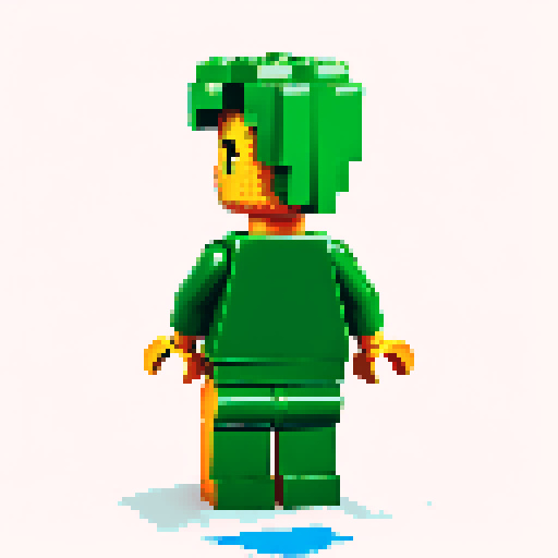 lego pixel, vibrant colors, blocky shapes, small plastic bricks, isometric perspective, retro video game, low resolution, 8-bit graphics, sharp edges, square grid, limited color palette, nostalgic feel, brick-built characters, iconic lego logo, digital recreation, detailed textures, crisp lines, simplified forms, nostalgic gaming vibes