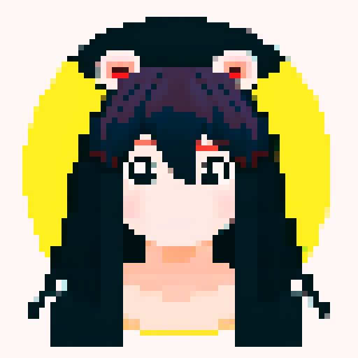 anime style hippo portrait.