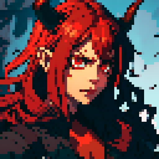 DEMON LORD OF HELL, WITH HORNS AND RED SKIN