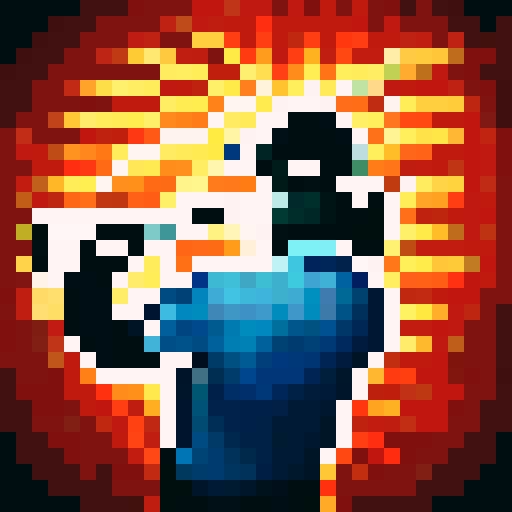 professional golfer Tiger Woods, close-up, skillfully depicted in a 32x32 pixel art game icon, showcasing his iconic swing and intense focus, with vibrant sRGB colors enhancing the dynamic energy of the portrait