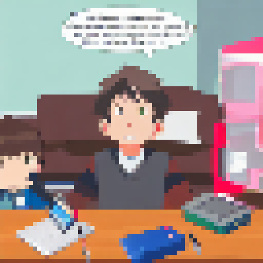 Messy teenager playing video games after school when he has homework.