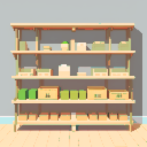 large wholesale with big shelves and muted colours