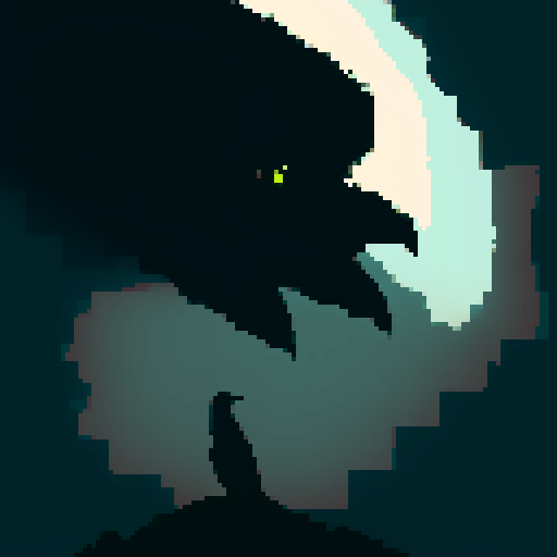 A huge raven like a black cloud