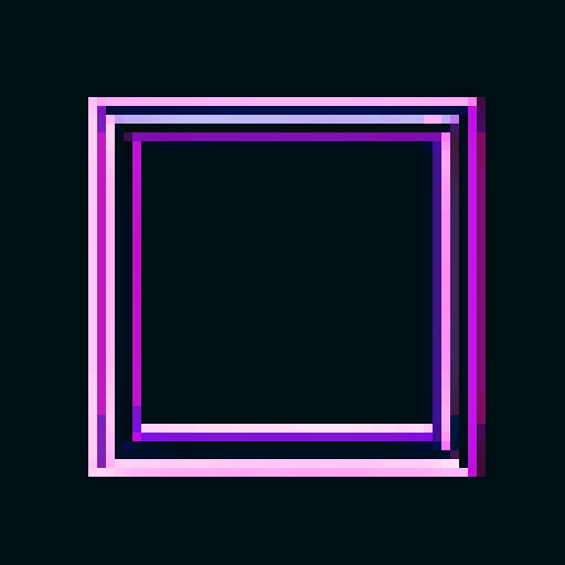 blueberry art frame, purple, pixelated fruits in vibrant colors, void inside, dark background, sRGB