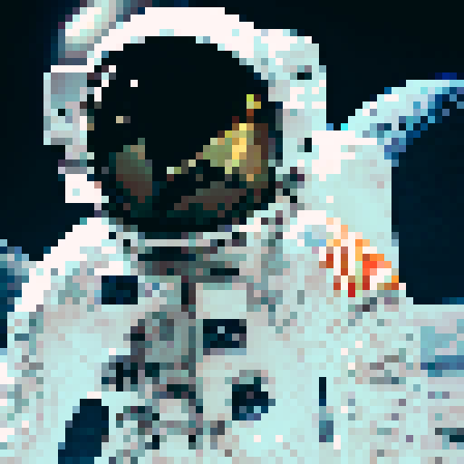 Astronaut floating above the gray, desolate surface of the moon, with a sleek, futuristic spacesuit and helmet, while grasping a glossy, vibrant "Moon Mag" featuring vivid, high-resolution images of lunar landscapes and space exploration, all rendered in a hyper-realistic, digitally-enhanced style.