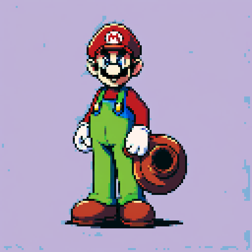 Mystery pipe from mario. on a solid color background so I can easily remove the background