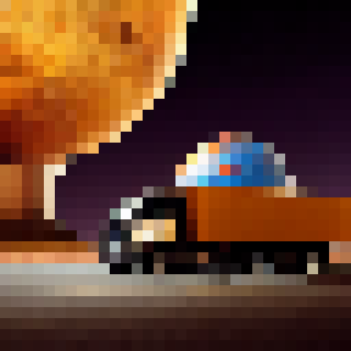 truck carrying earth globe