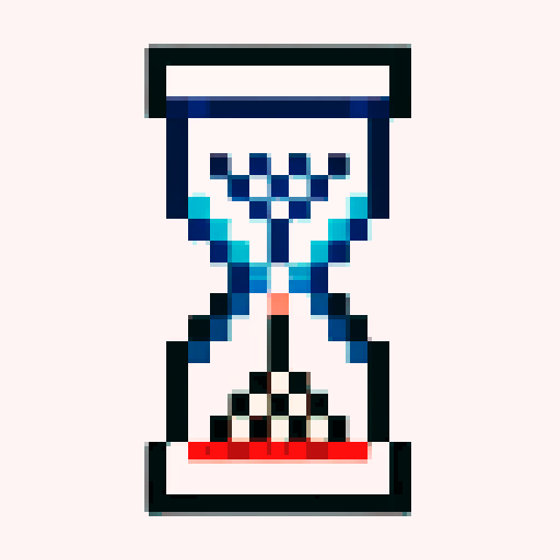 Create an Hourglass on white background