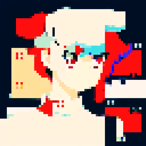 "Pixelated close-up of two chic girls, meticulously arranging a fashion grid filled with bold patterns, vibrant colors, and whimsical accessories reminiscent of Art Deco design, rendered in a vibrant anime style."