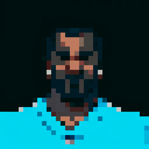 nfl football player, profile view, forward-facing, wearing jersey, no helmet, game icon style, 32x32 pixel art, sRGB, skillful expression, close-up portrait