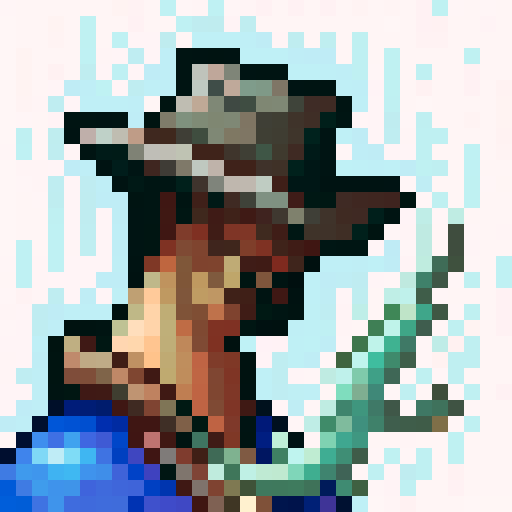 Cowboy slaying a dragon