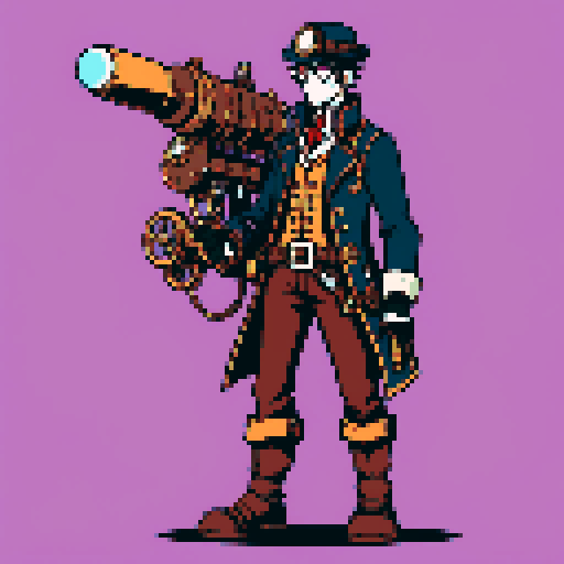 Steampunk soul. on a solid color background so I can easily remove the background
