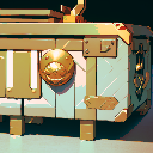 golden, glowing, lootbox, intricate details, futuristic lootbox, futuristic crate, sRGB, pixel art