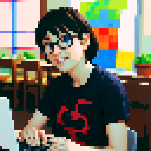 boardgames gamer, pixel art 