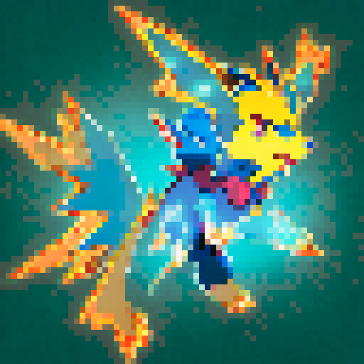 Electric sparks crackling, a fierce Pikachu charges forward, ready to battle against a towering Charizard wreathed in flames