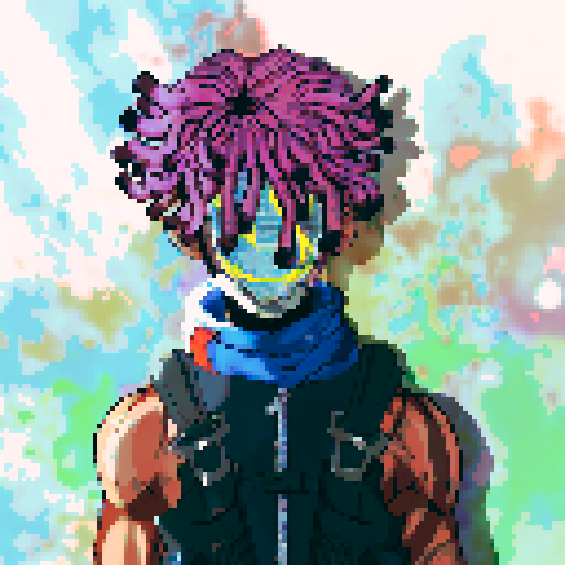 Anime character with dreads