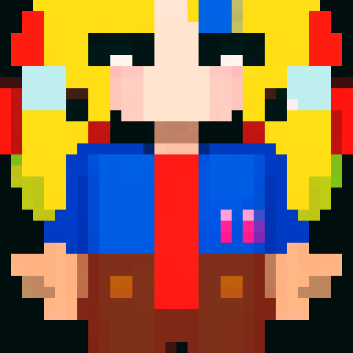 Outer Space, Farmer, Human Girl, Front Facing