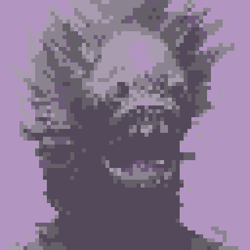 A great mass of screaming, agonized human faces, each protruding from a cylindrical mass of pale, purple-gray flesh some six feet in height or length, and three to four feet in diameter. The loathsome worm-like body is reminiscent of a mass of sickly, purple-veined muscle. The many faces are those victims the chakota has consumed, each mouth ready to bite and consume any who would approach.