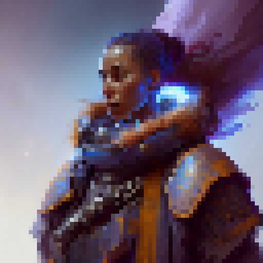 Warior with blue armor and a Big Ruby Sword