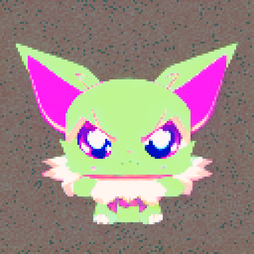 anime-style portrait of Baby Yoda, featuring large, expressive eyes, a soft color palette, and a hint of magical energy emanating from his tiny hands.