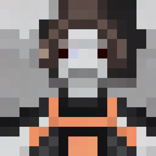 cute naked girl with rosy cheeks, flowing golden hair, and a playful expression, depicted in vibrant pixel art with a limited color palette in sRGB