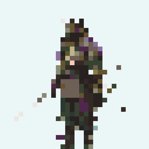 historically accurate muromachi samurai in traditional armor, roguelike rpg full-body sprite