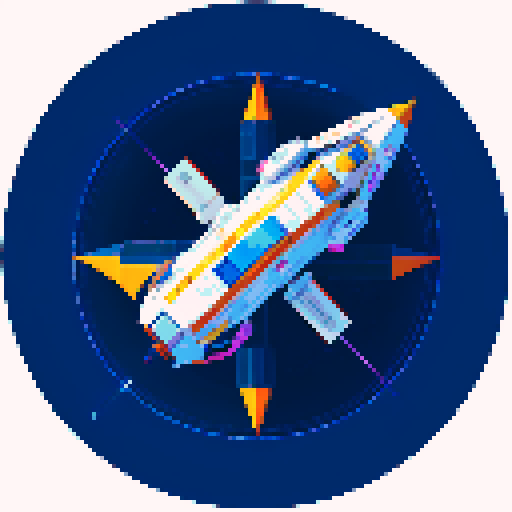 a  pure 2d sprite for a space game. a top down view of a triangular spaceship all by itself  ,style of the 80s. The spaceship should not have any shadows.