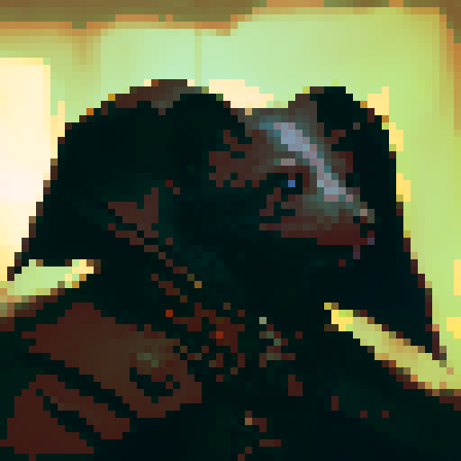 A vicious dark colored rat in a gloomy dungeon