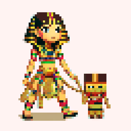 Ancient Egyptian mummy game character, wrapped in bandages