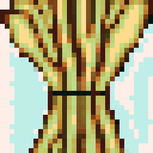 A bundle of wheat using few colors