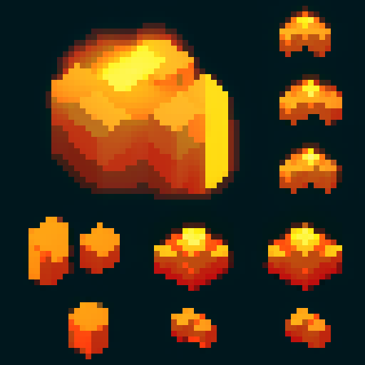 A fireball icon that would be used in a video game user interface, UI, asset creation