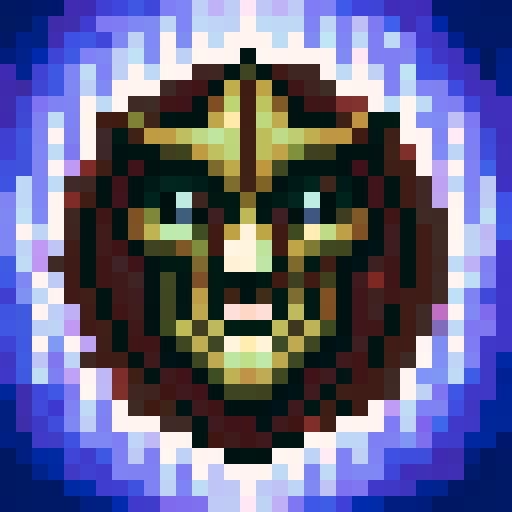 tree stump enemy, game icon, 32x32 pixel art, sRGB, skill art, close up, portrait, gnarled roots, moss-covered surface, menacing expression, glowing eyes, sharp thorns, eerie shadows, weathered texture