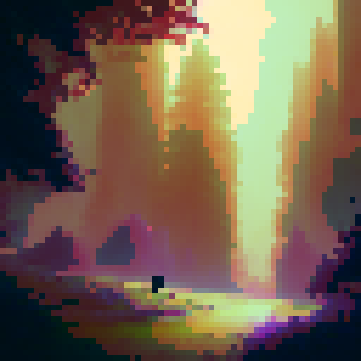 Purple forest in autumn 