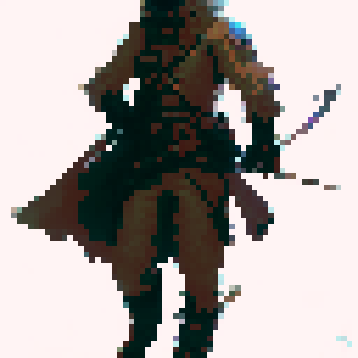 cloaked bandit wielding a bow