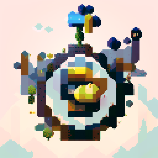 Hourglass, sand pouring into a pixelated landscape, clock hands spinning backwards, gears with intricate patterns, digital numbers melting into pixel blocks, pixelated sun rising and setting, pixel art clock face with moving hands, time warp with pixelated streaks, retro pixel art stopwatch, pixelated calendar pages flipping