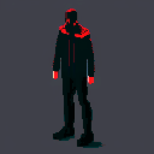 edgy male figure from a cyberpunk world