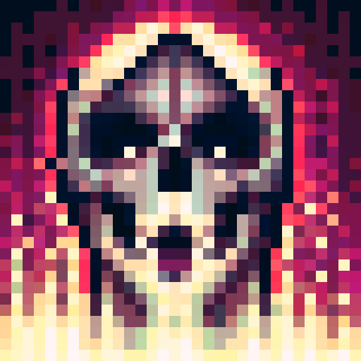 a skeleton, standing still.