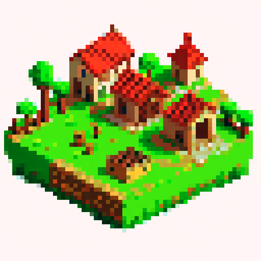 Post apocalyptic ancient roman farmland tileset