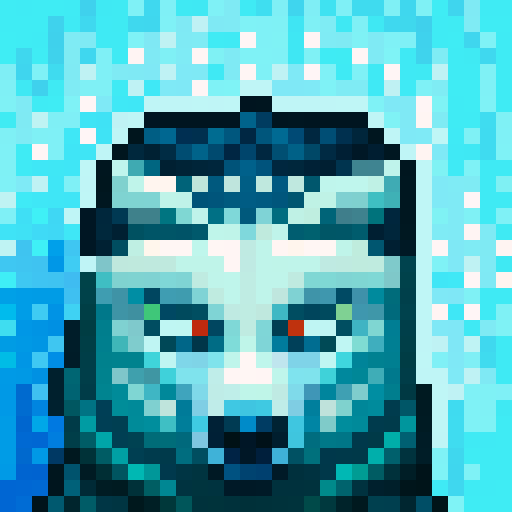 wolf avatar, portrait, glowing eyes