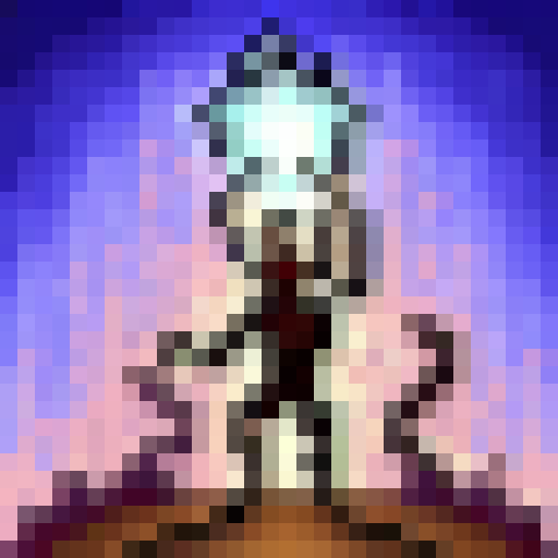 Shaman performing a ritual dance under a full moon, surrounded by glowing mushrooms and a snake coiled around their arm, depicted in 32x32 skill art.