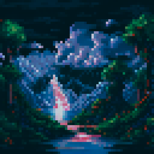 evil mage anime girl, dark and ominous lair, glowing green crystals, swirling mist, flickering candlelight, towering bookshelves filled with ancient tomes, ornate stained glass windows, shadows dancing on the walls, moonlight filtering through, arcane symbols etched on the floor, a hidden entrance behind a waterfall, a secret underground chamber, a landscape of jagged mountains and thunderous storm clouds in the distance