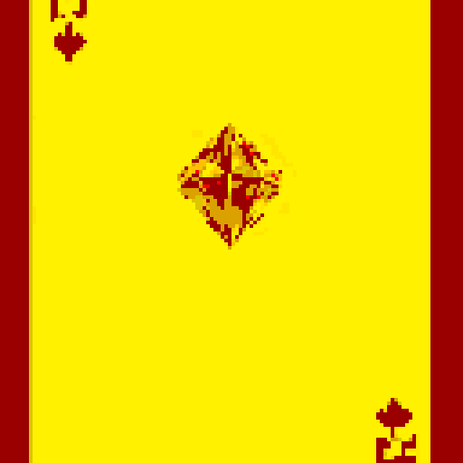 Create a yellow topaz gem in the center of the card