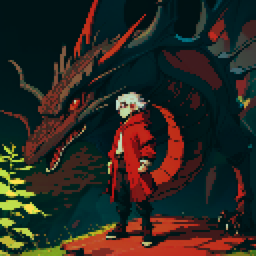 full-body image of a red dragon, dragon alone with nobody else in the frame