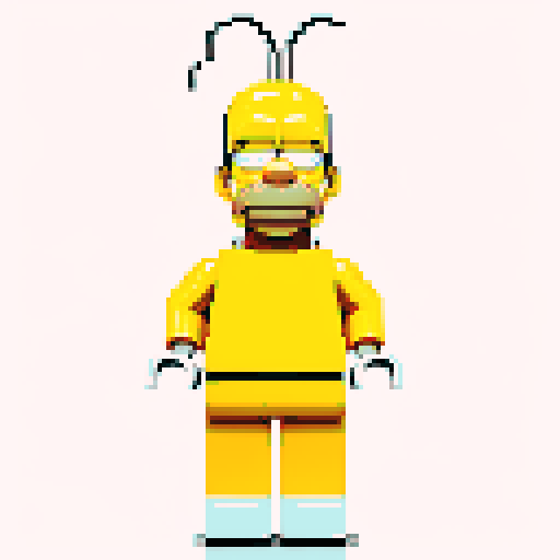 Homer Simpson pixel lego 