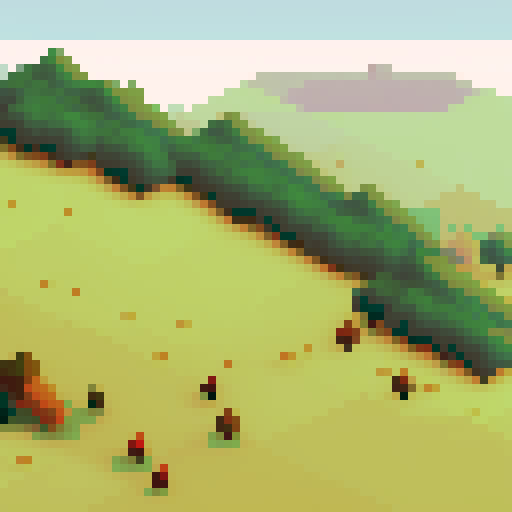 civil war scenes, hills, sky
