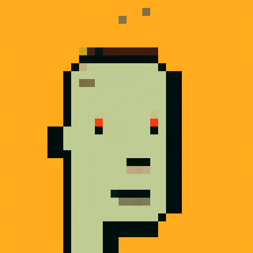 Cryptopunk character with vibrant, retro colors, angular features, and a futuristic, cyberpunk aesthetic